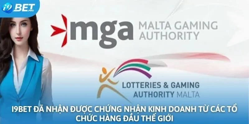 I9BET đã nhận được chứng nhận kinh doanh từ các tổ chức hàng đầu thế giới